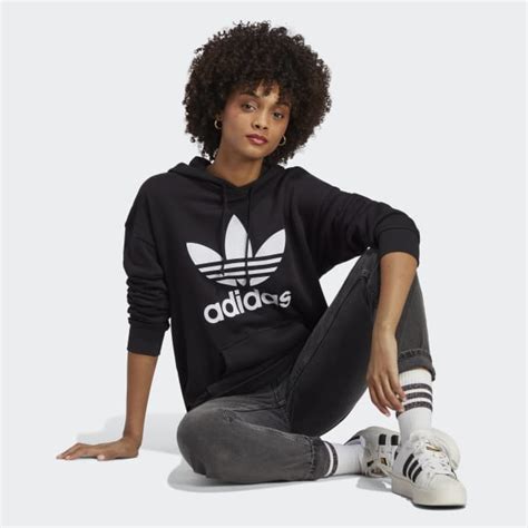 weißer adidas trefoil hoodie|Adidas trefoil hoodie rasta.